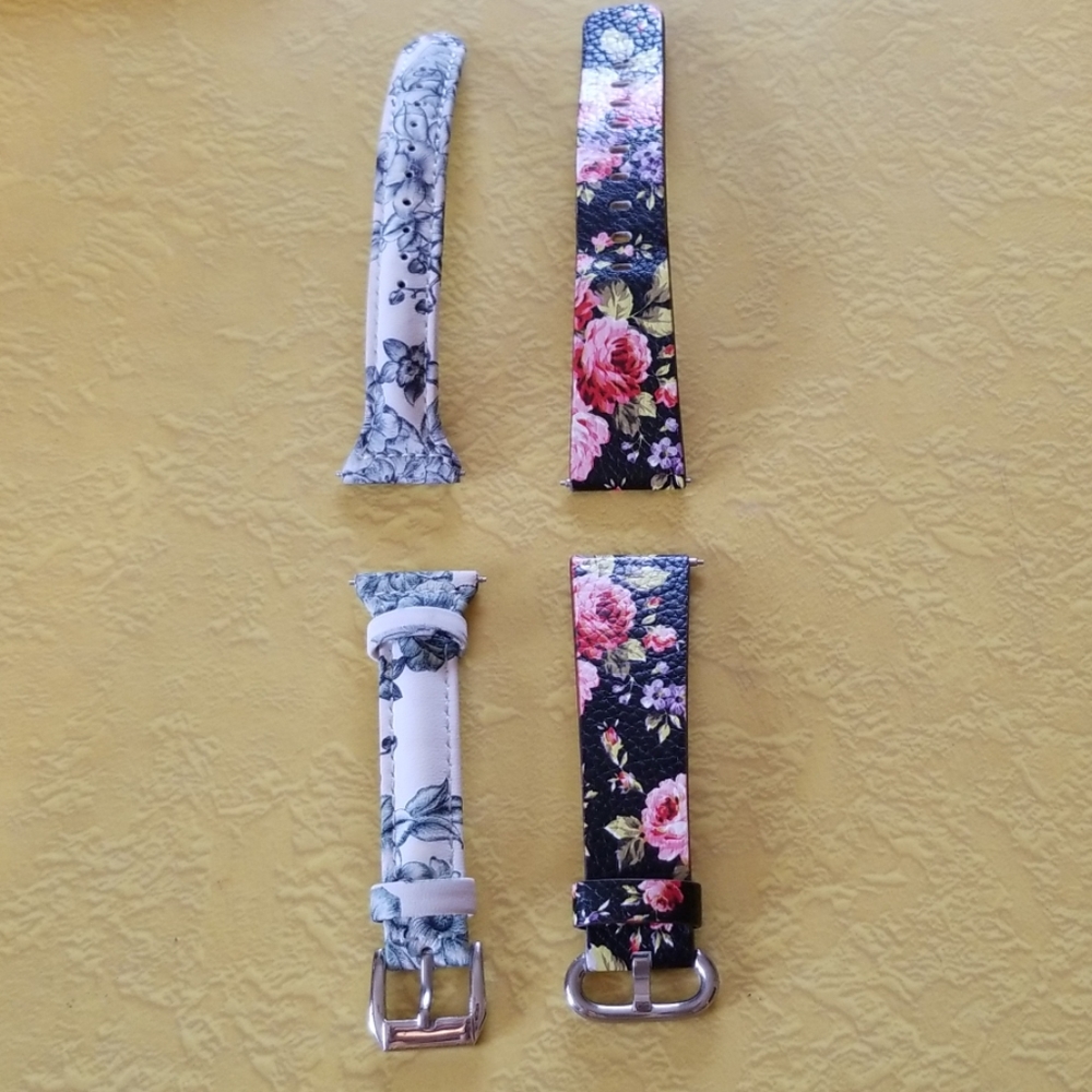 2 leather like fitbit versa bands